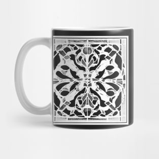 Abstract Symmetrical Lattice Print - Crimson Aesthetic Mug